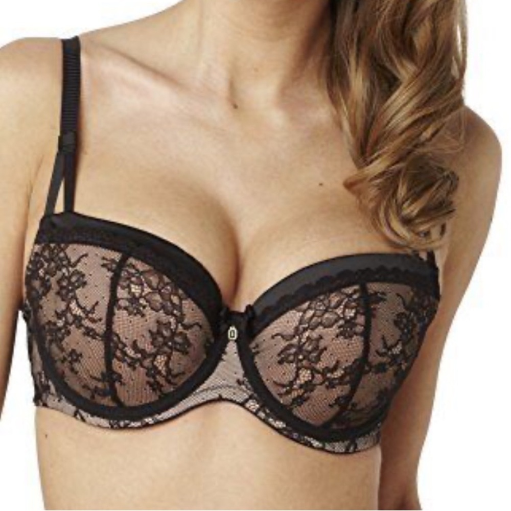 Panache Black Loren Moulded bra 34FF EUC